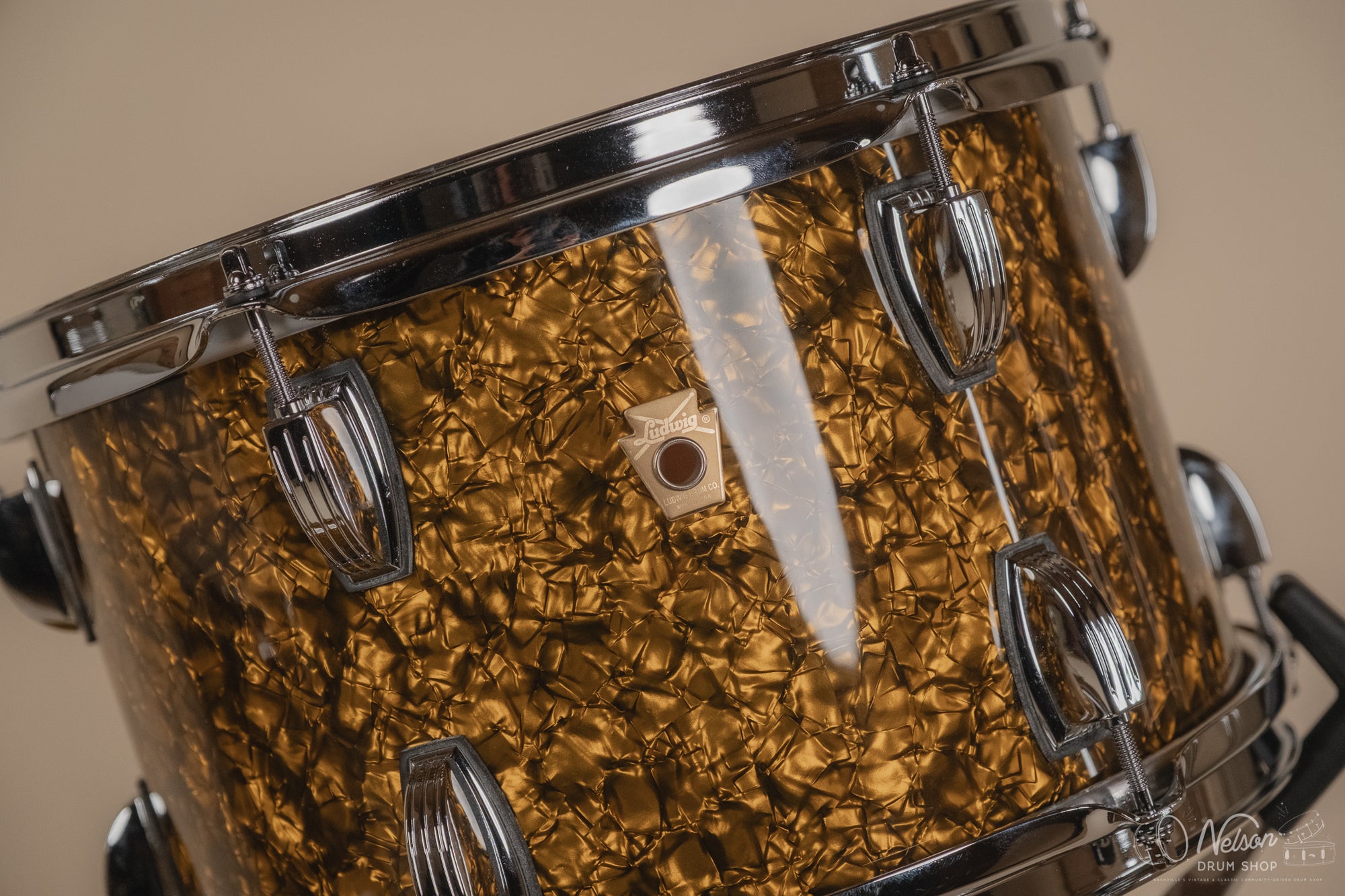 Ludwig Legacy Mahogany 'Downbeat' in Butterscotch Pearl - 14x20, 14x14, 8x12