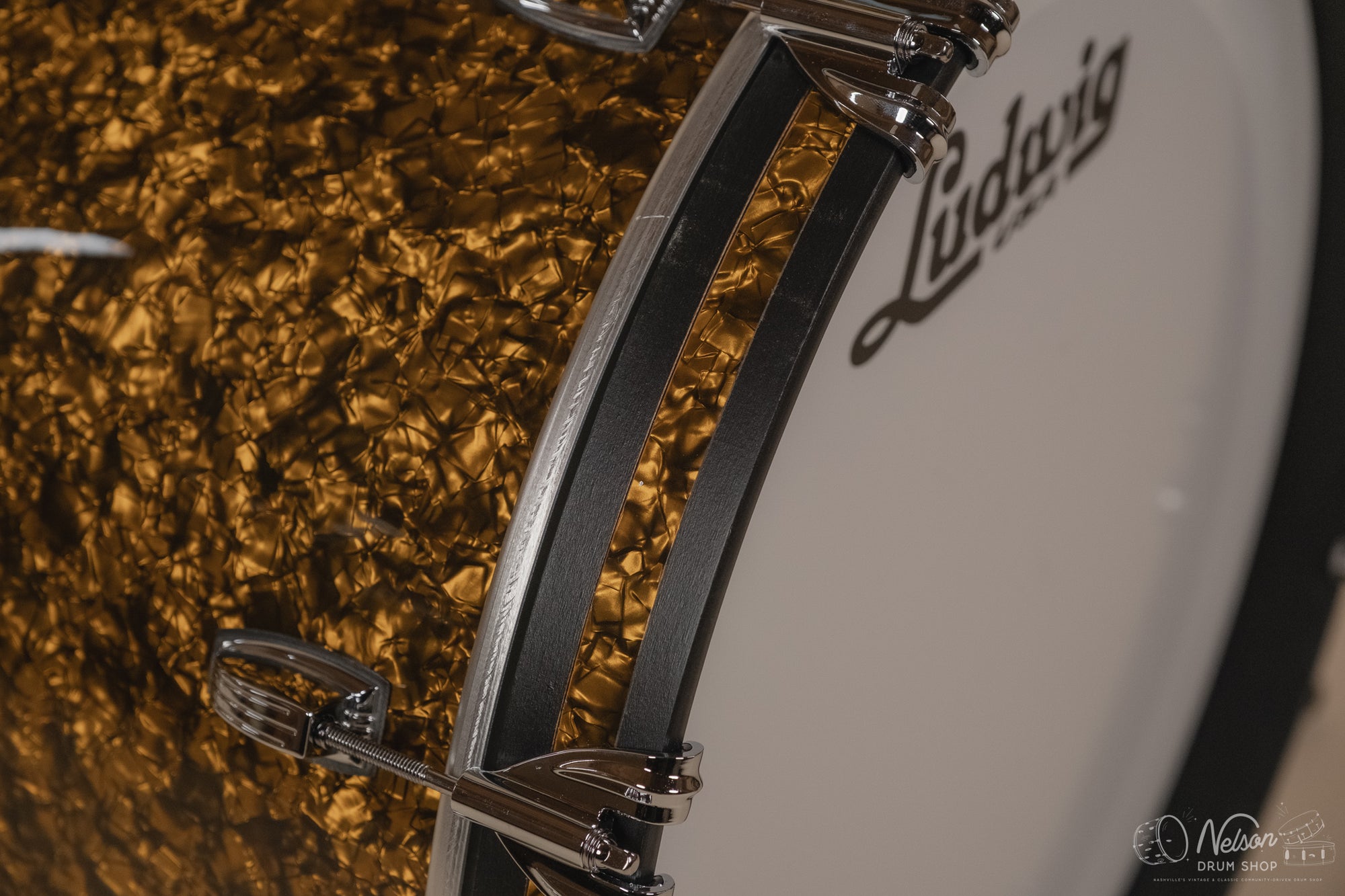 Ludwig Legacy Mahogany 'Downbeat' in Butterscotch Pearl - 14x20, 14x14, 8x12
