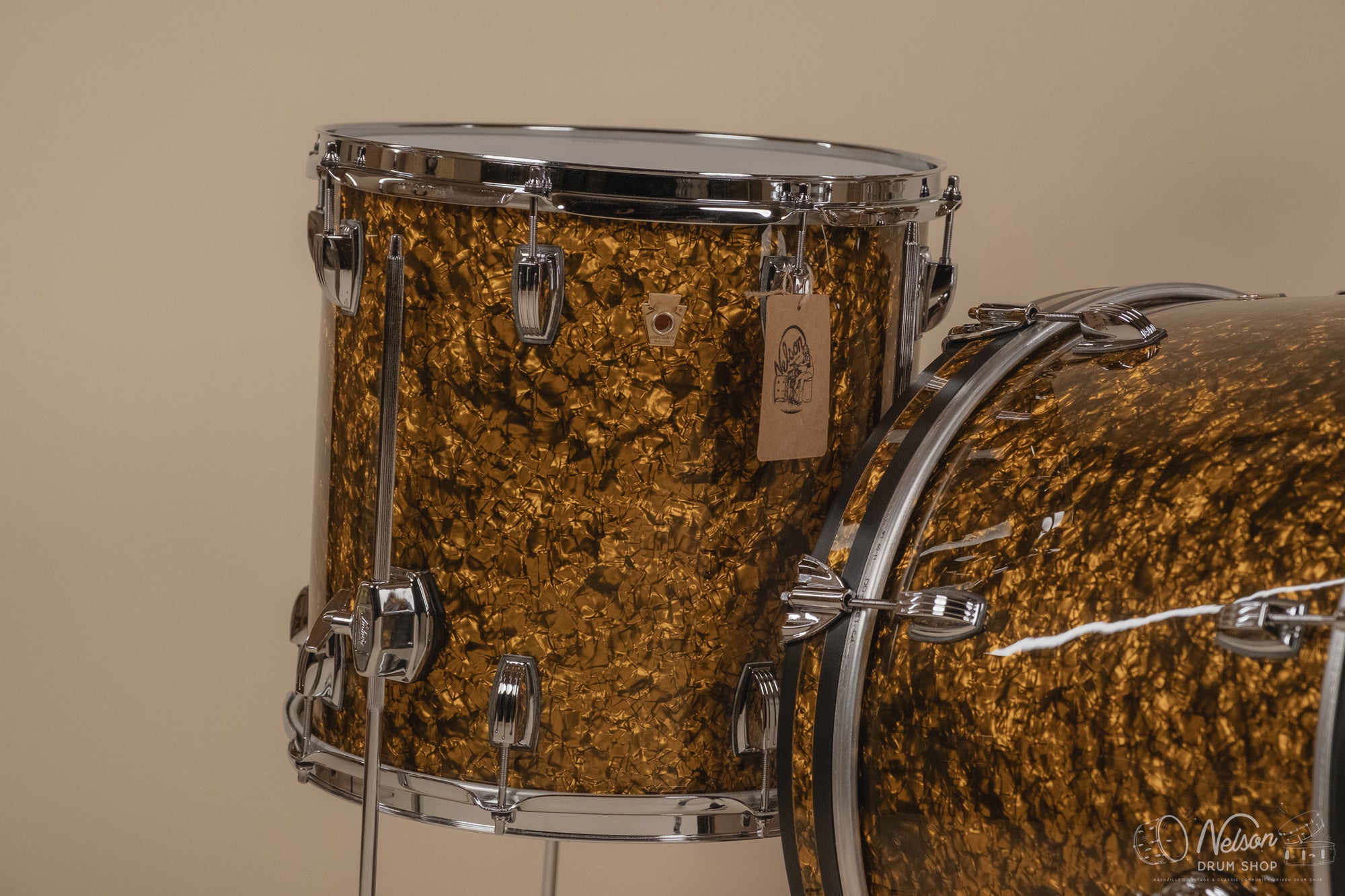 Ludwig Legacy Mahogany 'Downbeat' in Butterscotch Pearl - 14x20, 14x14, 8x12