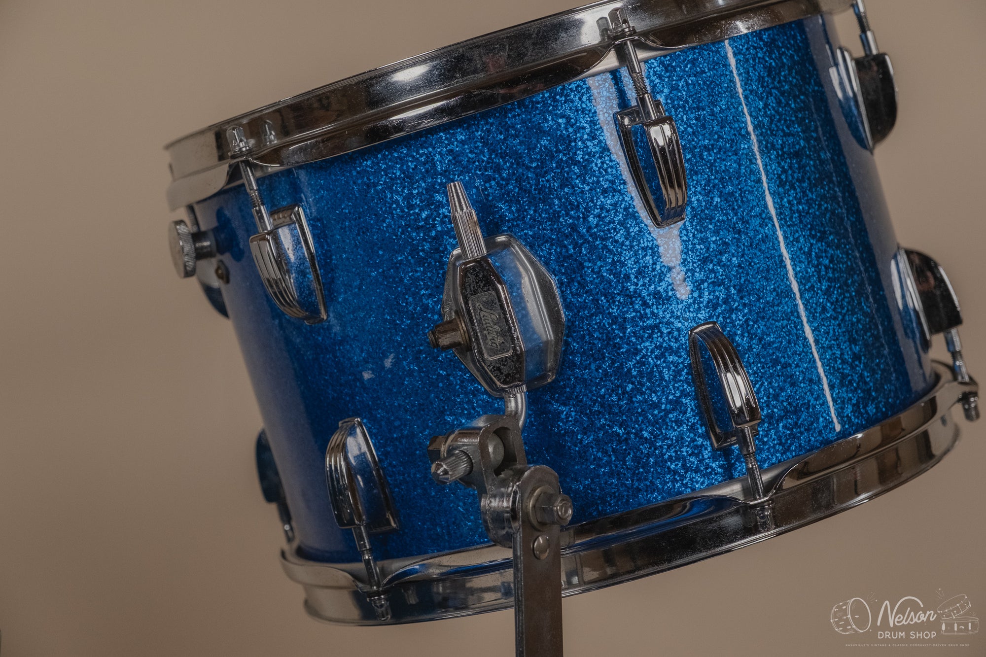 1970s Ludwig 'Jazzette' in Re-wrapped Blue Sparkle - 8x12, 14x14, 12x18