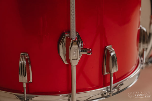1970s Ludwig 3ply 'Power Factory' in Red Silk - 6.5x10, 8x12, 9x13, 10x14, 12x15, 14x16, 16x18, 14x24