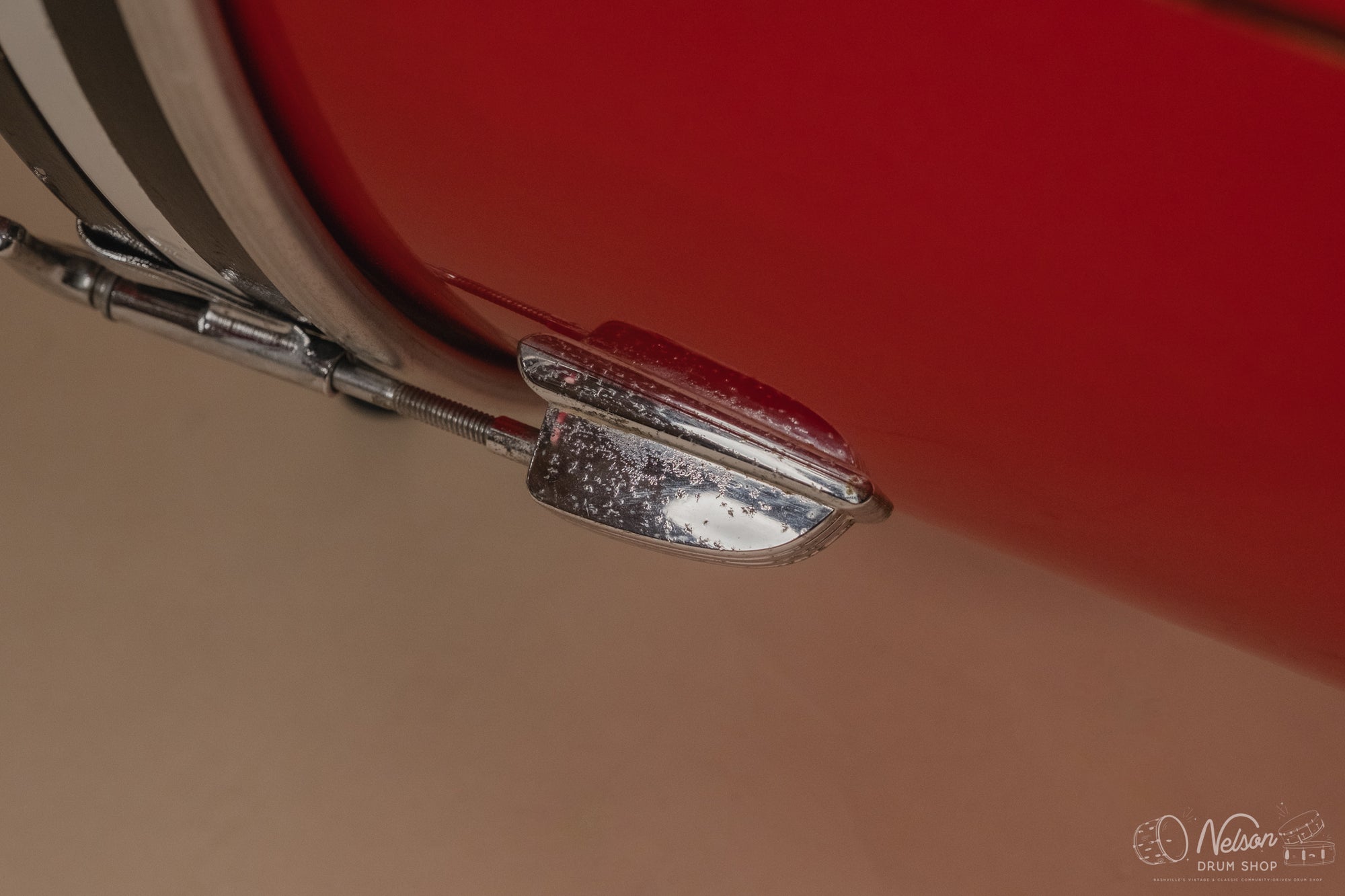 1970s Ludwig 3ply 'Power Factory' in Red Silk - 6.5x10, 8x12, 9x13, 10x14, 12x15, 14x16, 16x18, 14x24