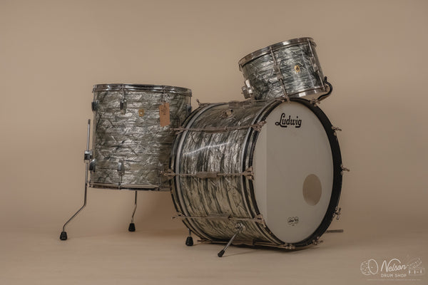 1960s Ludwig Kit in Sky Blue Pearl - 14x22, 9x13, 16x16