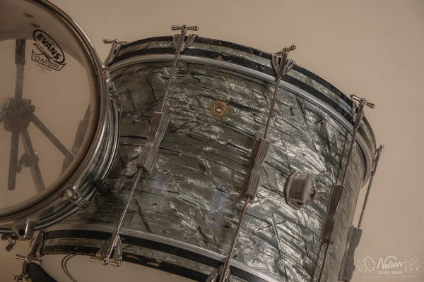 1960s Ludwig Kit in Sky Blue Pearl - 14x22, 9x13, 16x16