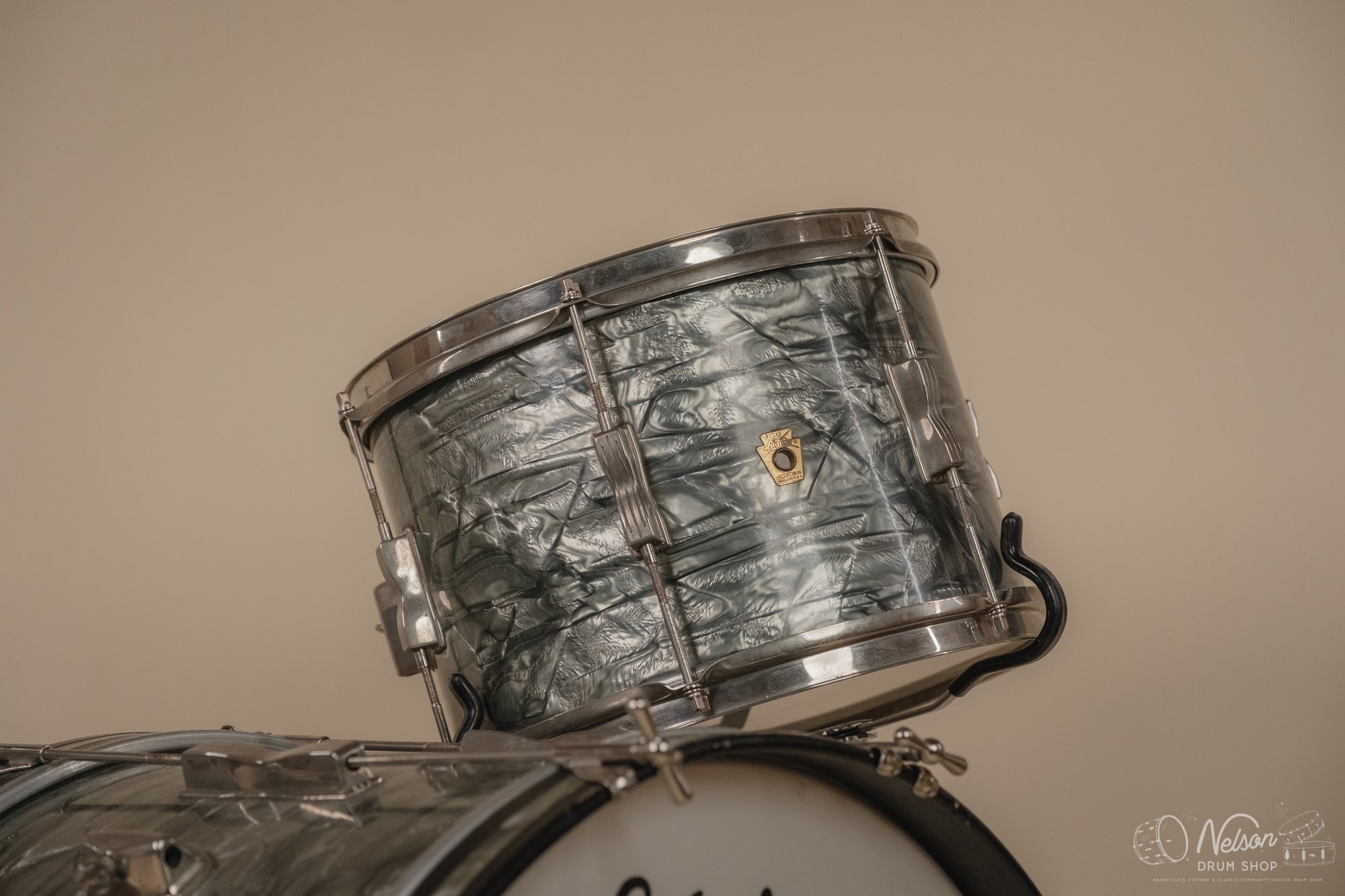 1960s Ludwig Kit in Sky Blue Pearl - 14x22, 9x13, 16x16