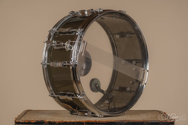1970s Ludwig Smoke Vistalite Snare - 6.5x14
