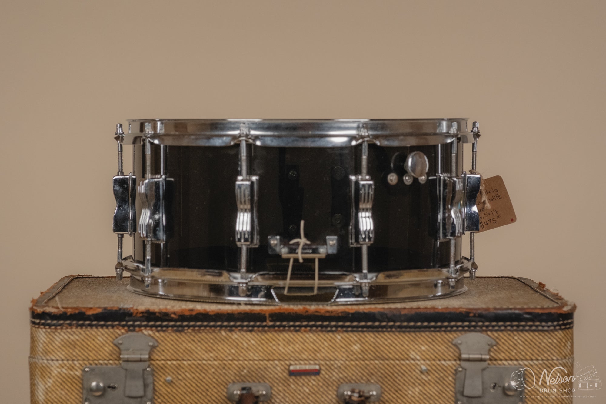 1970s Ludwig Smoke Vistalite Snare - 6.5x14