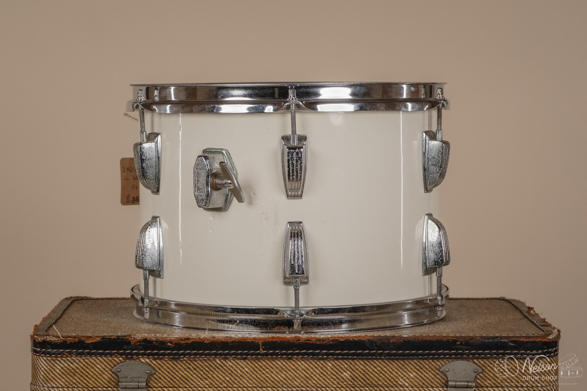 1980s Ludwig Rack Tom in White Cortex - 9x13