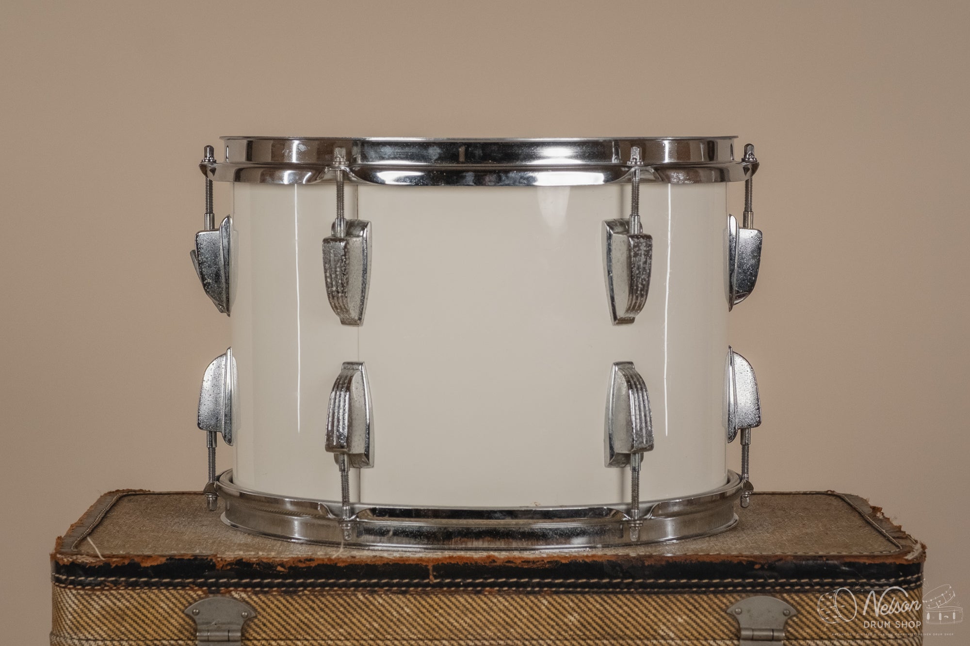 1980s Ludwig Rack Tom in White Cortex - 9x13