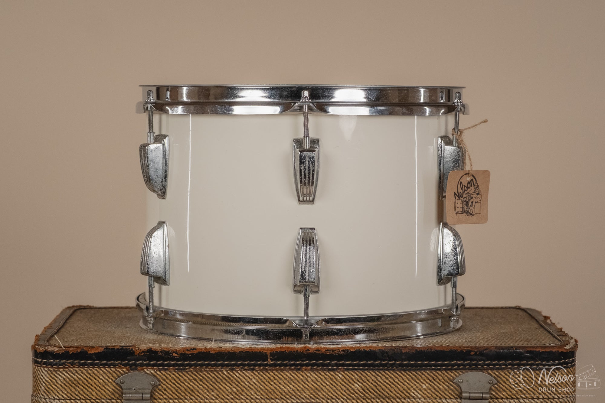 1980s Ludwig Rack Tom in White Cortex - 9x13