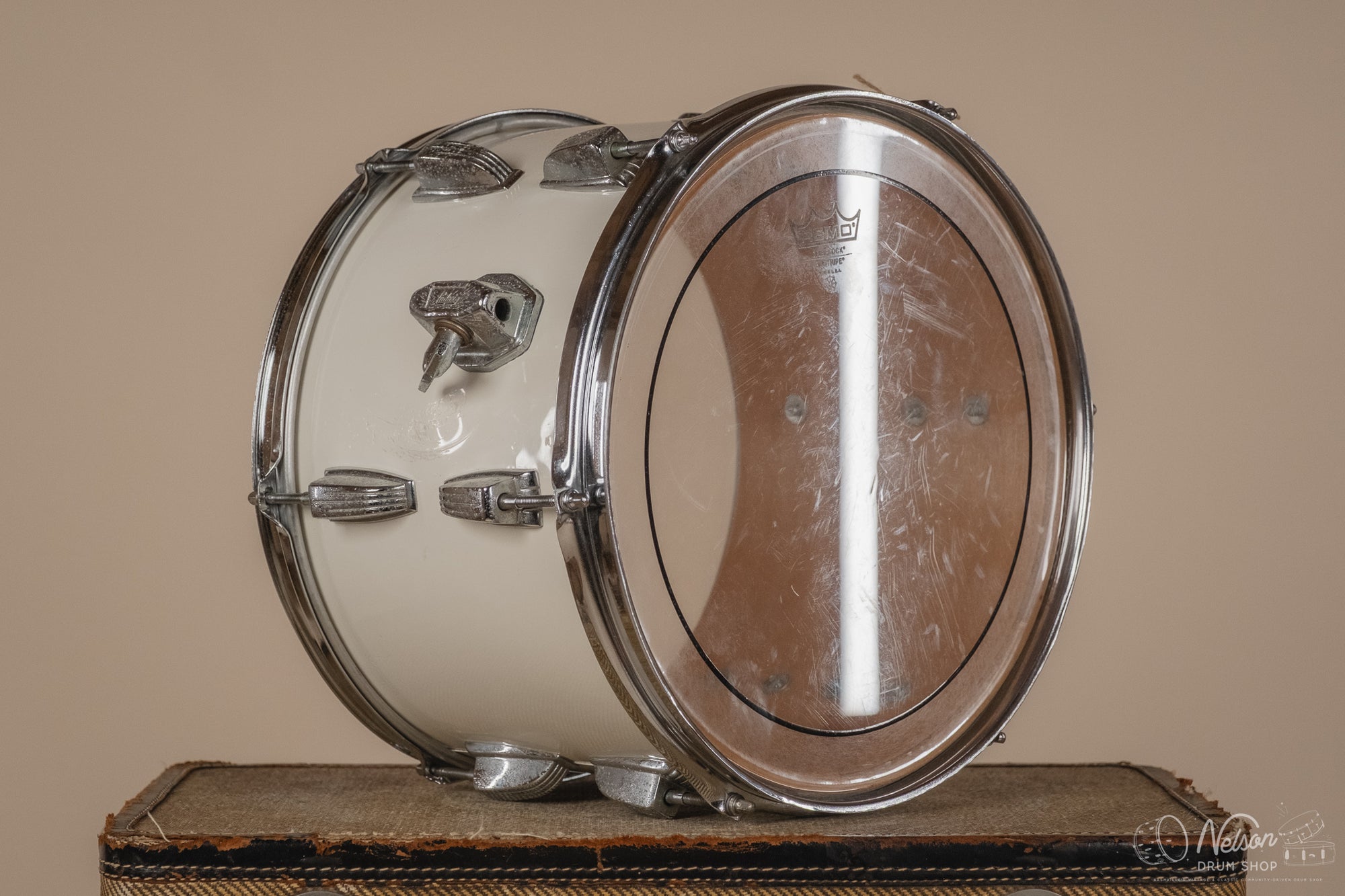 1980s Ludwig Rack Tom in White Cortex - 9x13