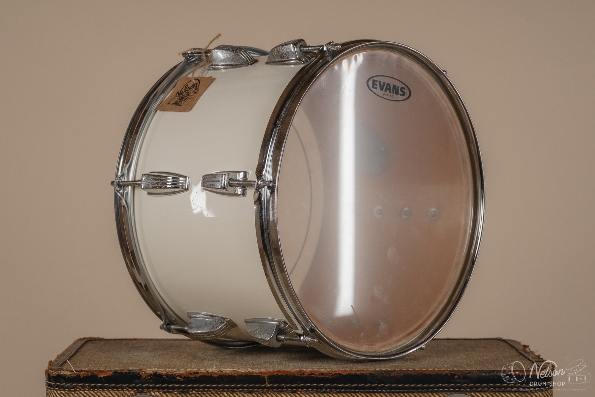 1980s Ludwig Rack Tom in White Cortex - 9x13