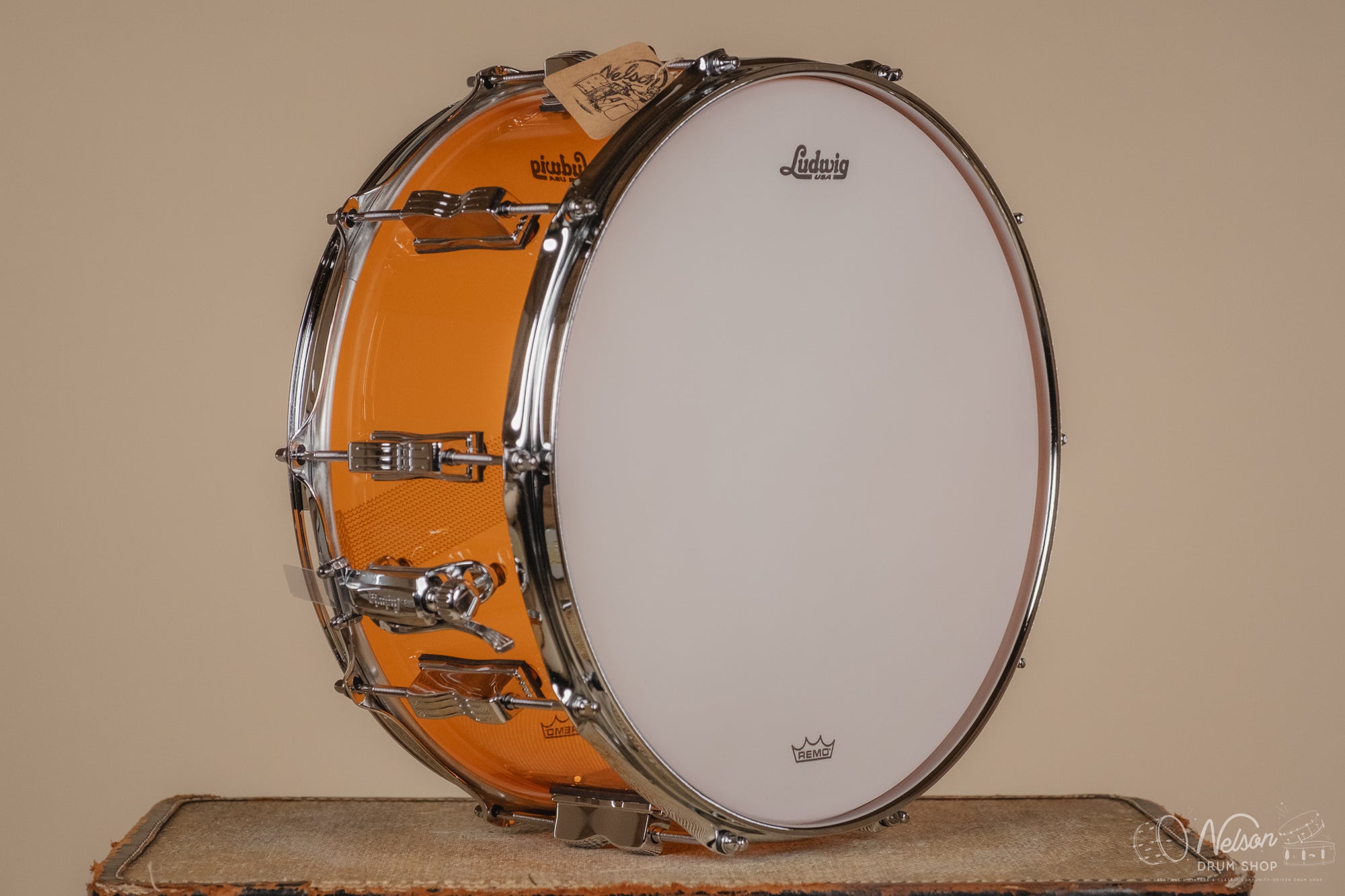 Ludwig Vistalite in Amber - 6.5x14