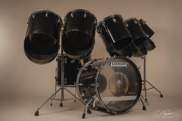 1970s Ludwig Vistalite ‘Power Factory’ Sound Projector in Black - 16x24, 16x18, 14x16, 12x15, 13x14, 12x13, 11x12, 9x10