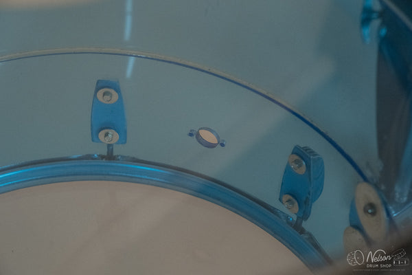 1970s Ludwig Vistalite Tivoli Pattern A 'Big Beat' in Blue/Blue/Blue - 14x22, 16x16, 9x13, 8x12, 5x14sn
