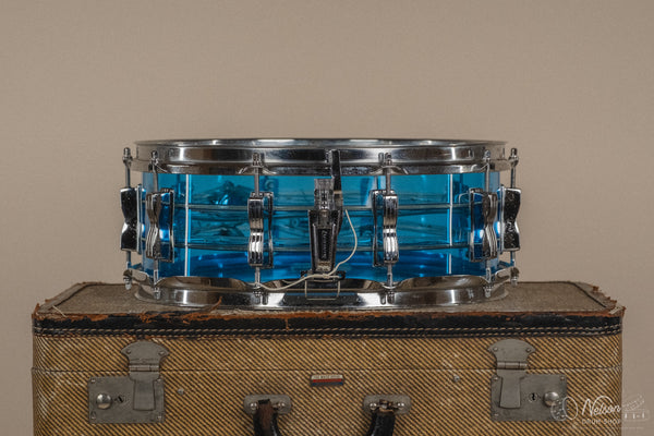 1970s Ludwig Vistalite Tivoli Pattern A 'Big Beat' in Blue/Blue/Blue - 14x22, 16x16, 9x13, 8x12, 5x14sn