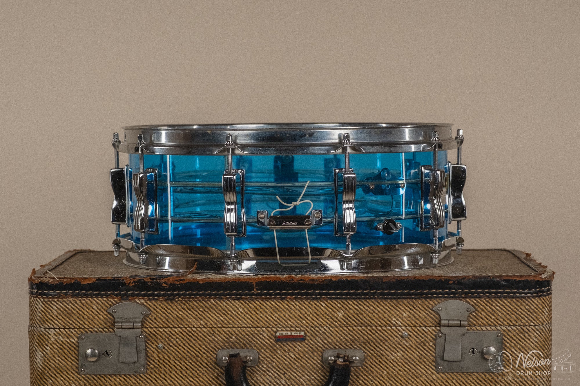 1970s Ludwig Vistalite Tivoli Pattern A 'Big Beat' in Blue/Blue/Blue - 14x22, 16x16, 9x13, 8x12, 5x14sn