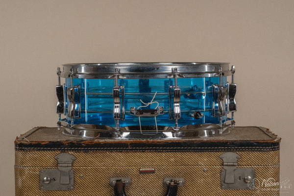 1970s Ludwig Vistalite Tivoli Pattern A 'Big Beat' in Blue/Blue/Blue - 14x22, 16x16, 9x13, 8x12, 5x14sn