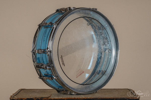 1970s Ludwig Vistalite Tivoli Pattern A 'Big Beat' in Blue/Blue/Blue - 14x22, 16x16, 9x13, 8x12, 5x14sn