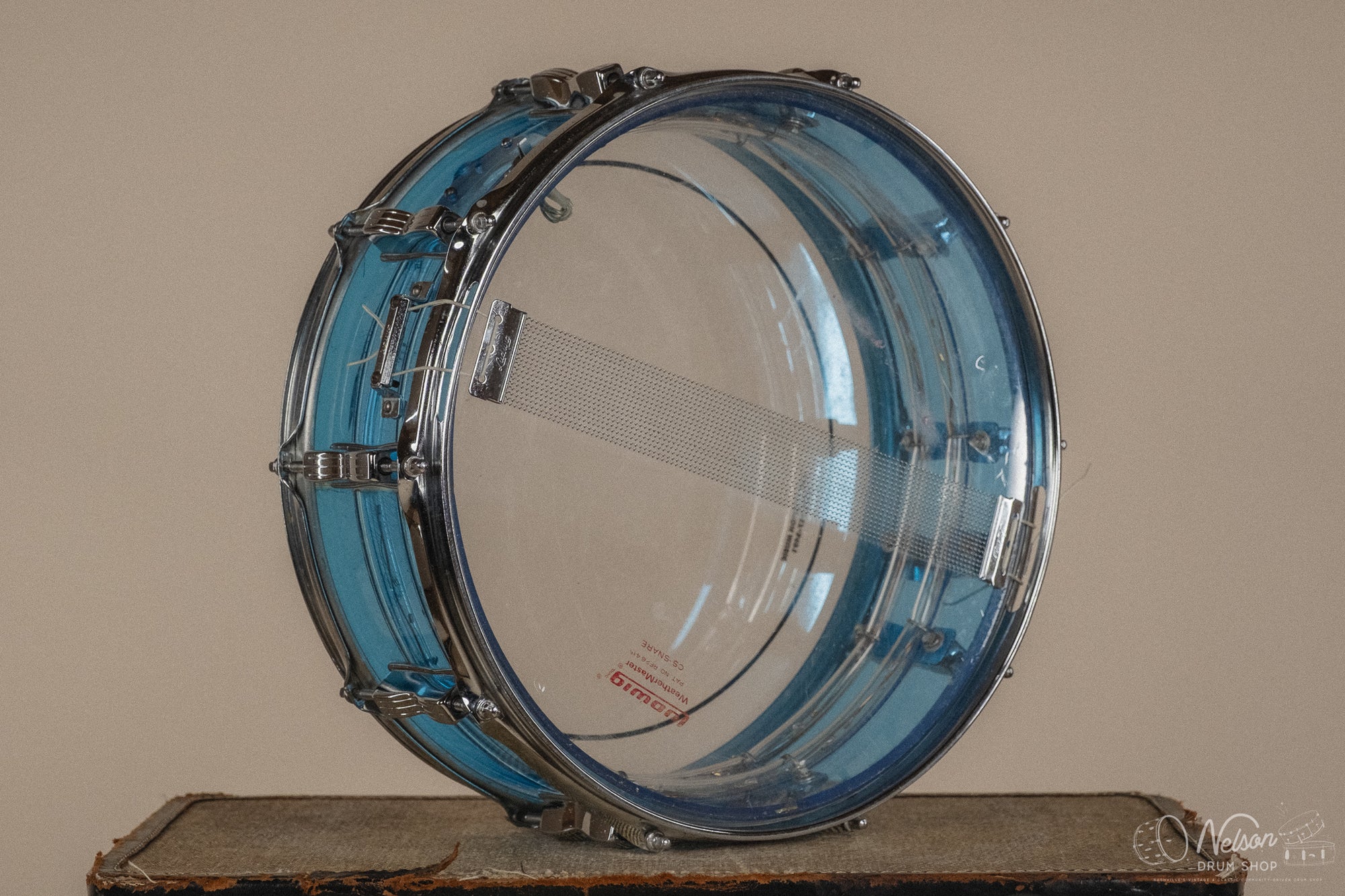 1970s Ludwig Vistalite Tivoli Pattern A 'Big Beat' in Blue/Blue/Blue - 14x22, 16x16, 9x13, 8x12, 5x14sn