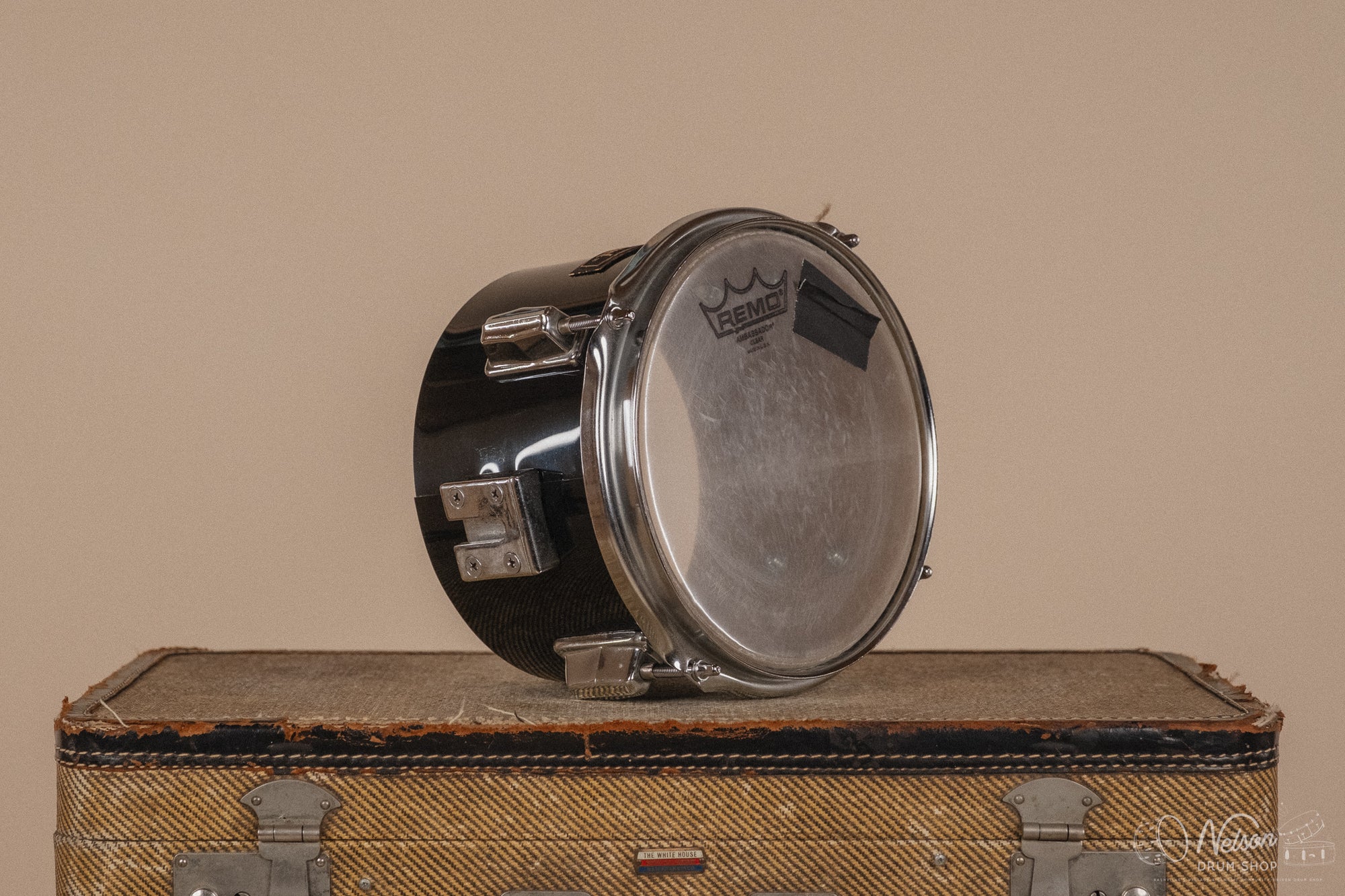 1970's Pearl Fiberglass Concert Tom Set in Black Gloss w/ Stands - 6, 8, 10, 12, 13, 14, 15, 16