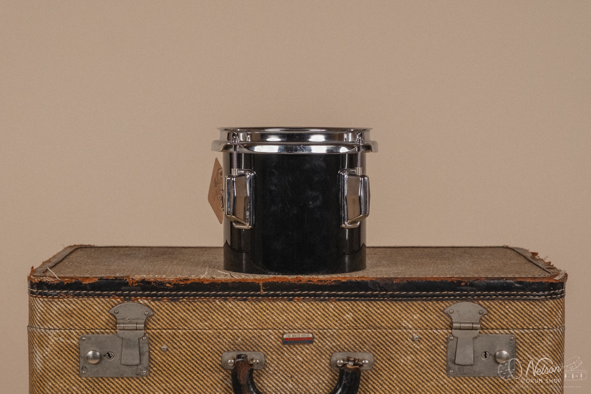 1970's Pearl Fiberglass Concert Tom Set in Black Gloss w/ Stands - 6, 8, 10, 12, 13, 14, 15, 16