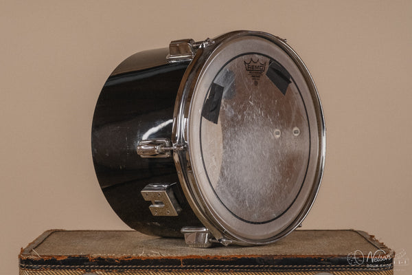 1970's Pearl Fiberglass Concert Tom Set in Black Gloss w/ Stands - 6, 8, 10, 12, 13, 14, 15, 16