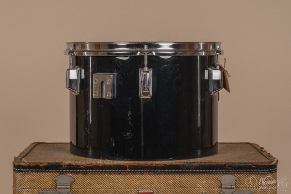 1970's Pearl Fiberglass Concert Tom Set in Black Gloss w/ Stands - 6, 8, 10, 12, 13, 14, 15, 16