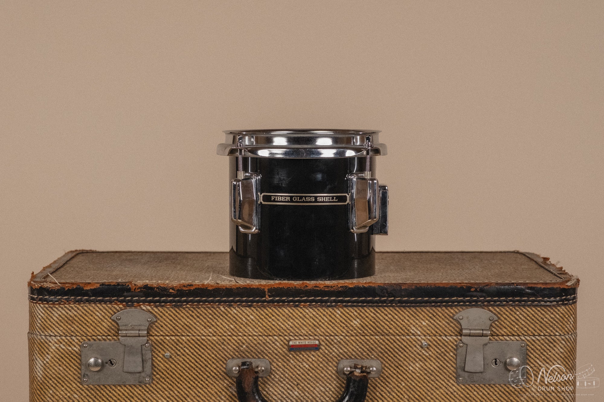 1970's Pearl Fiberglass Concert Tom Set in Black Gloss w/ Stands - 6, 8, 10, 12, 13, 14, 15, 16