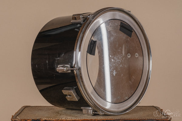 1970's Pearl Fiberglass Concert Tom Set in Black Gloss w/ Stands - 6, 8, 10, 12, 13, 14, 15, 16