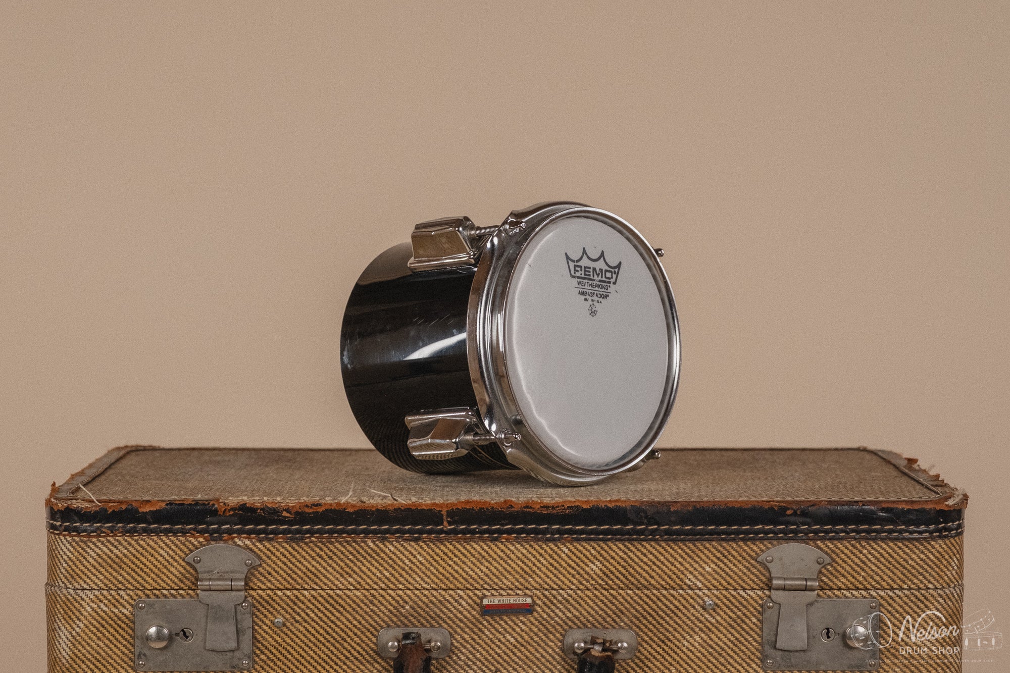 1970's Pearl Fiberglass Concert Tom Set in Black Gloss w/ Stands - 6, 8, 10, 12, 13, 14, 15, 16