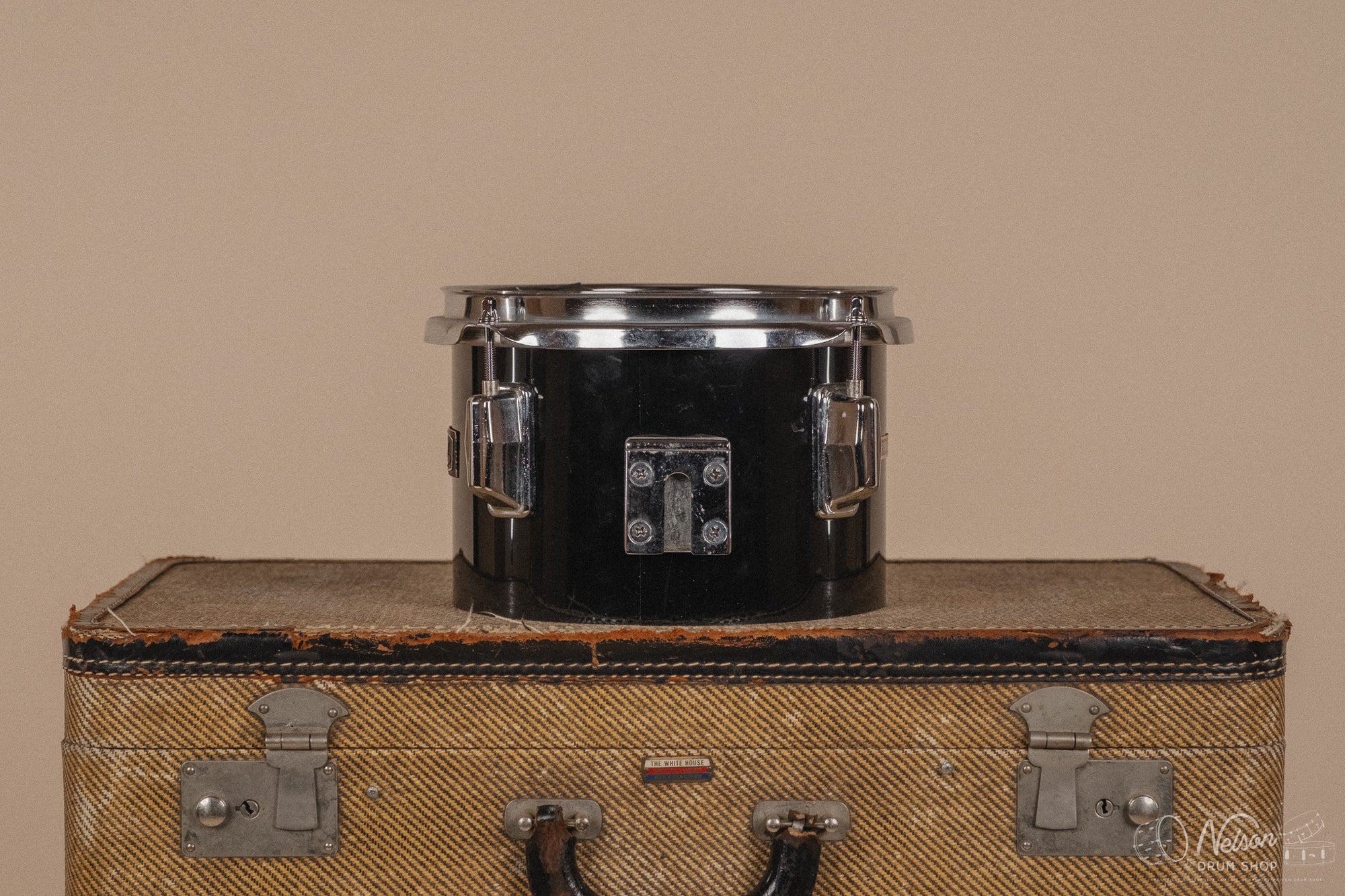 1970's Pearl Fiberglass Concert Tom Set in Black Gloss w/ Stands - 6, 8, 10, 12, 13, 14, 15, 16