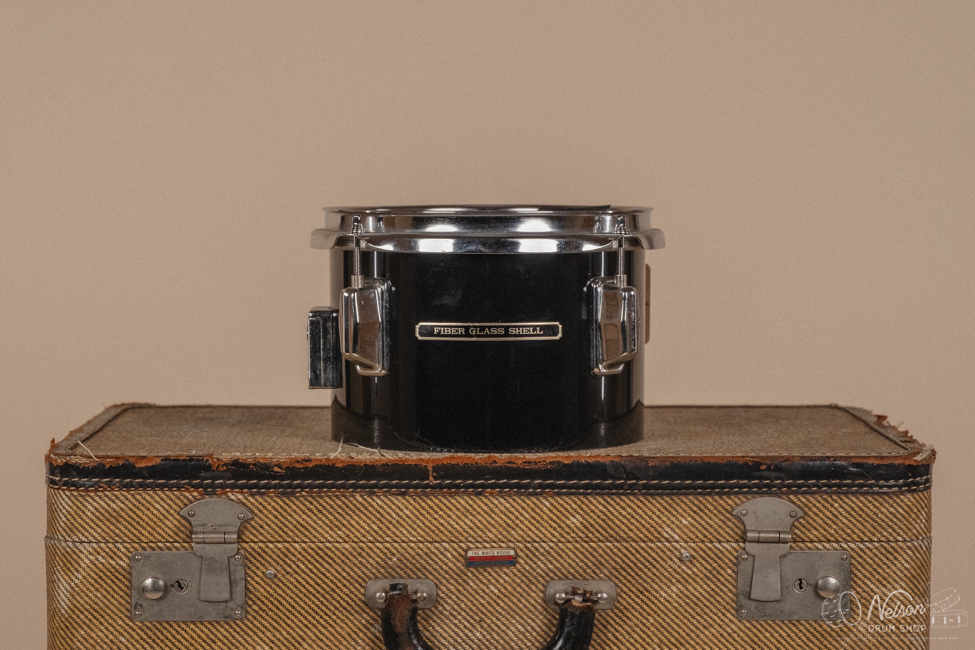 1970's Pearl Fiberglass Concert Tom Set in Black Gloss w/ Stands - 6, 8, 10, 12, 13, 14, 15, 16