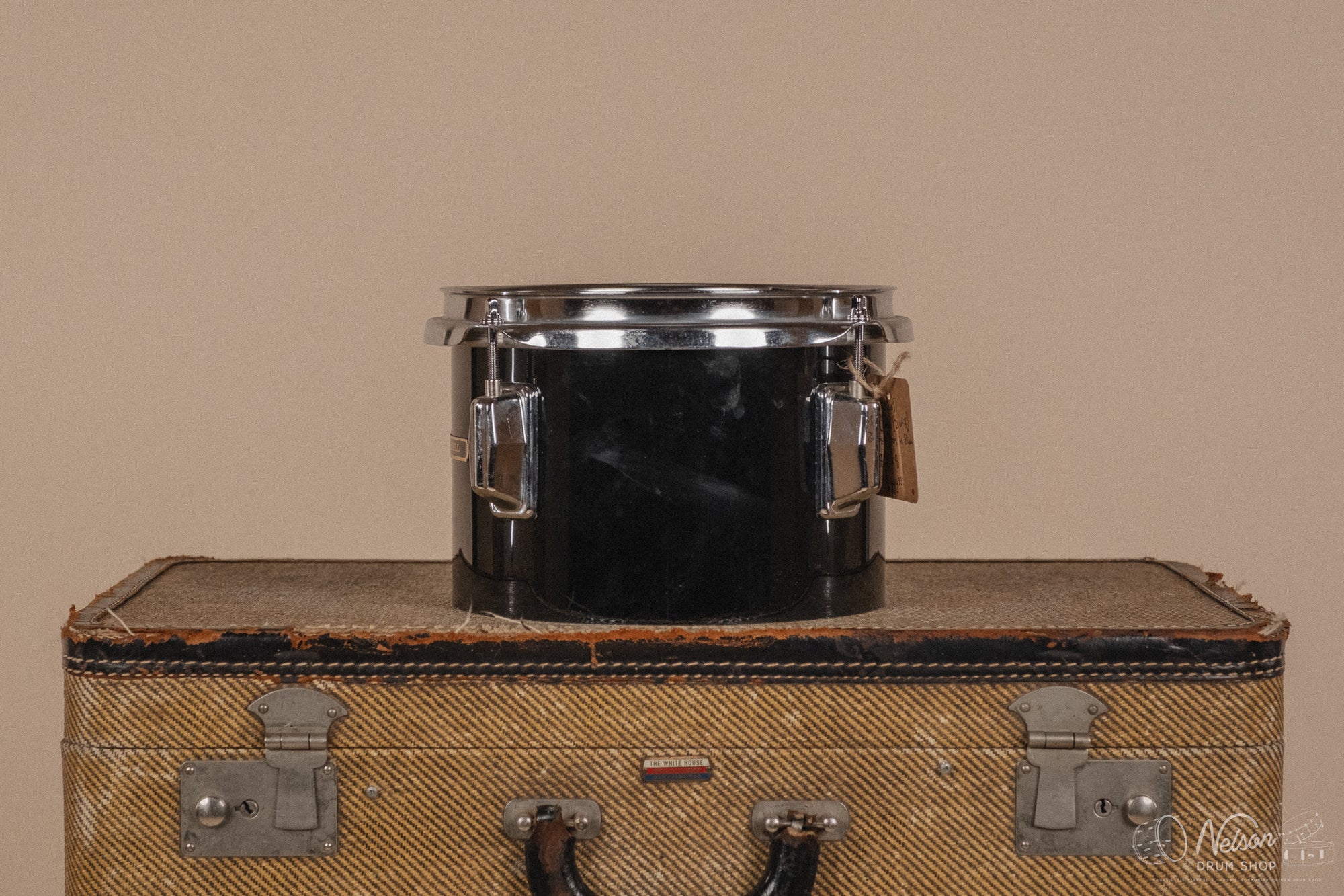 1970's Pearl Fiberglass Concert Tom Set in Black Gloss w/ Stands - 6, 8, 10, 12, 13, 14, 15, 16