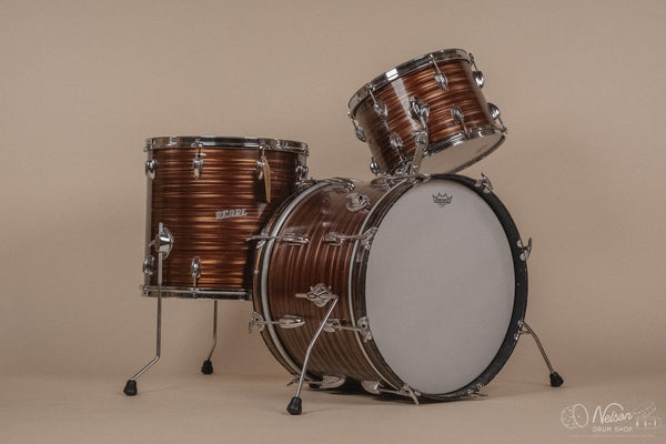 1960s Pearl 'Super Outfit No. 1' in Tiger's Eye - 14x20, 16x16, 9x13