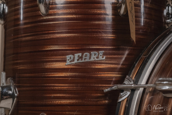 1960s Pearl 'Super Outfit No. 1' in Tiger's Eye - 14x20, 16x16, 9x13