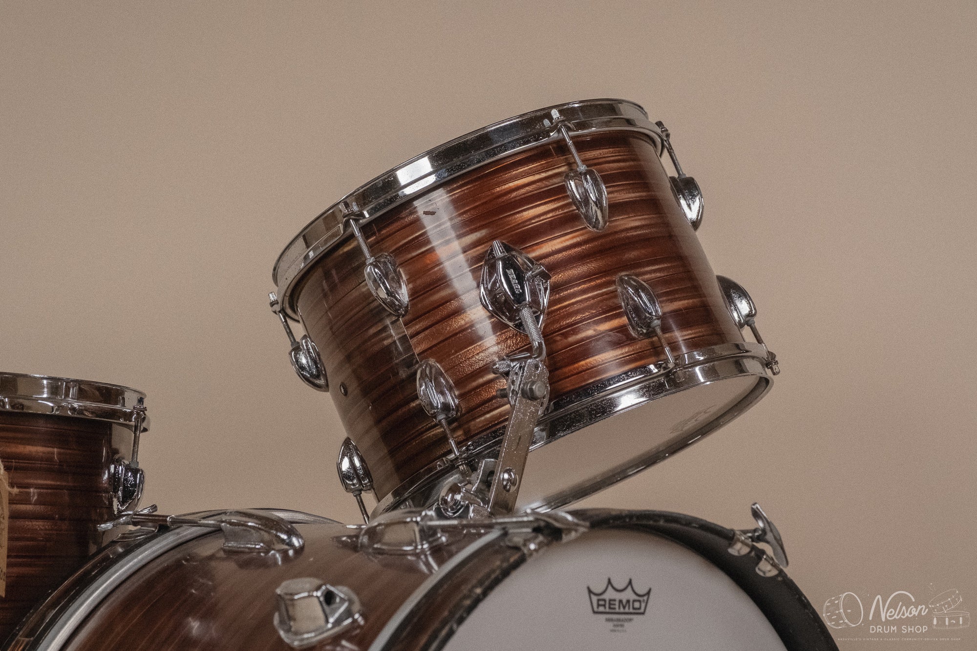 1960s Pearl 'Super Outfit No. 1' in Tiger's Eye - 14x20, 16x16, 9x13