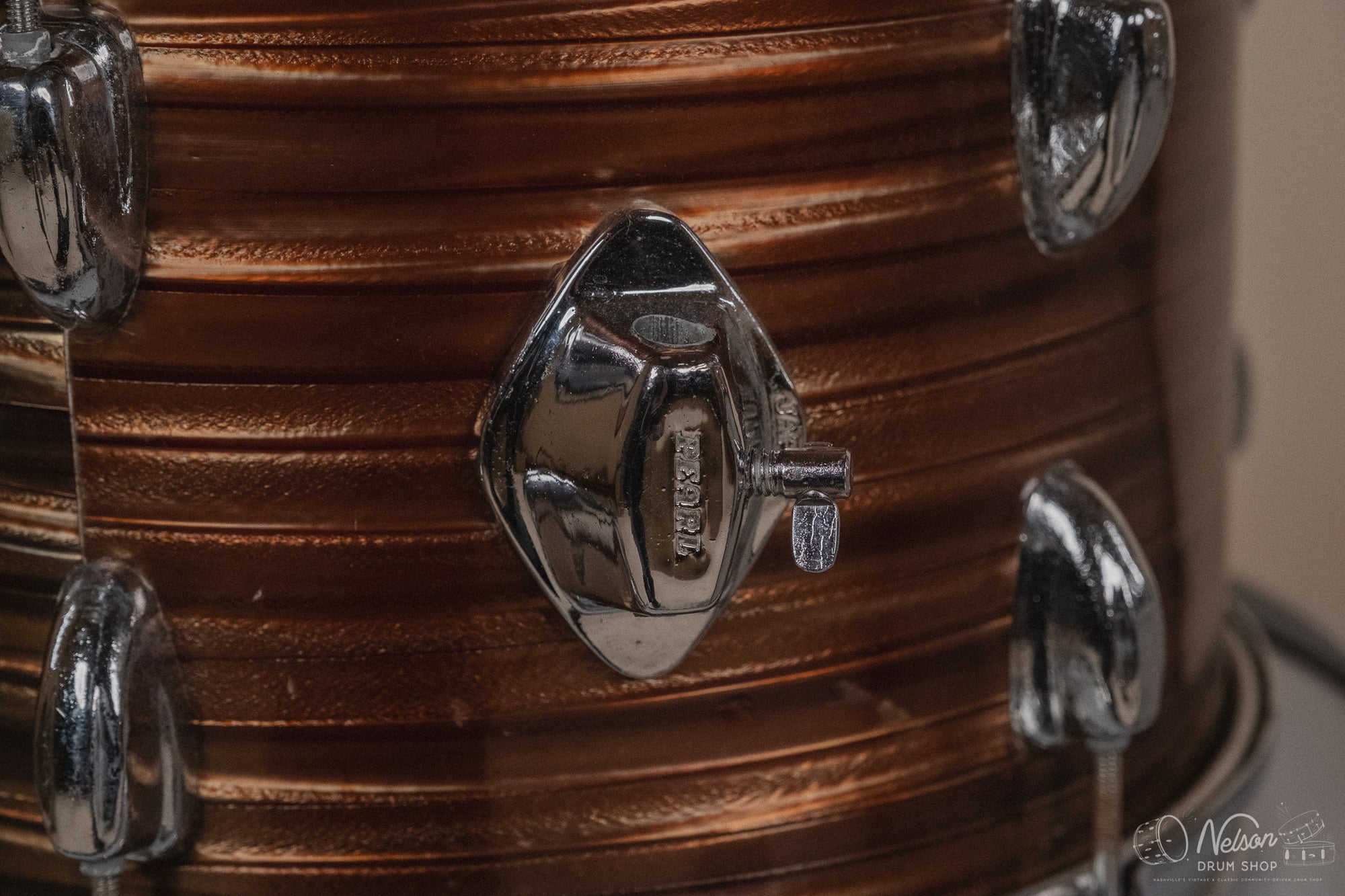 1960s Pearl 'Super Outfit No. 1' in Tiger's Eye - 14x20, 16x16, 9x13