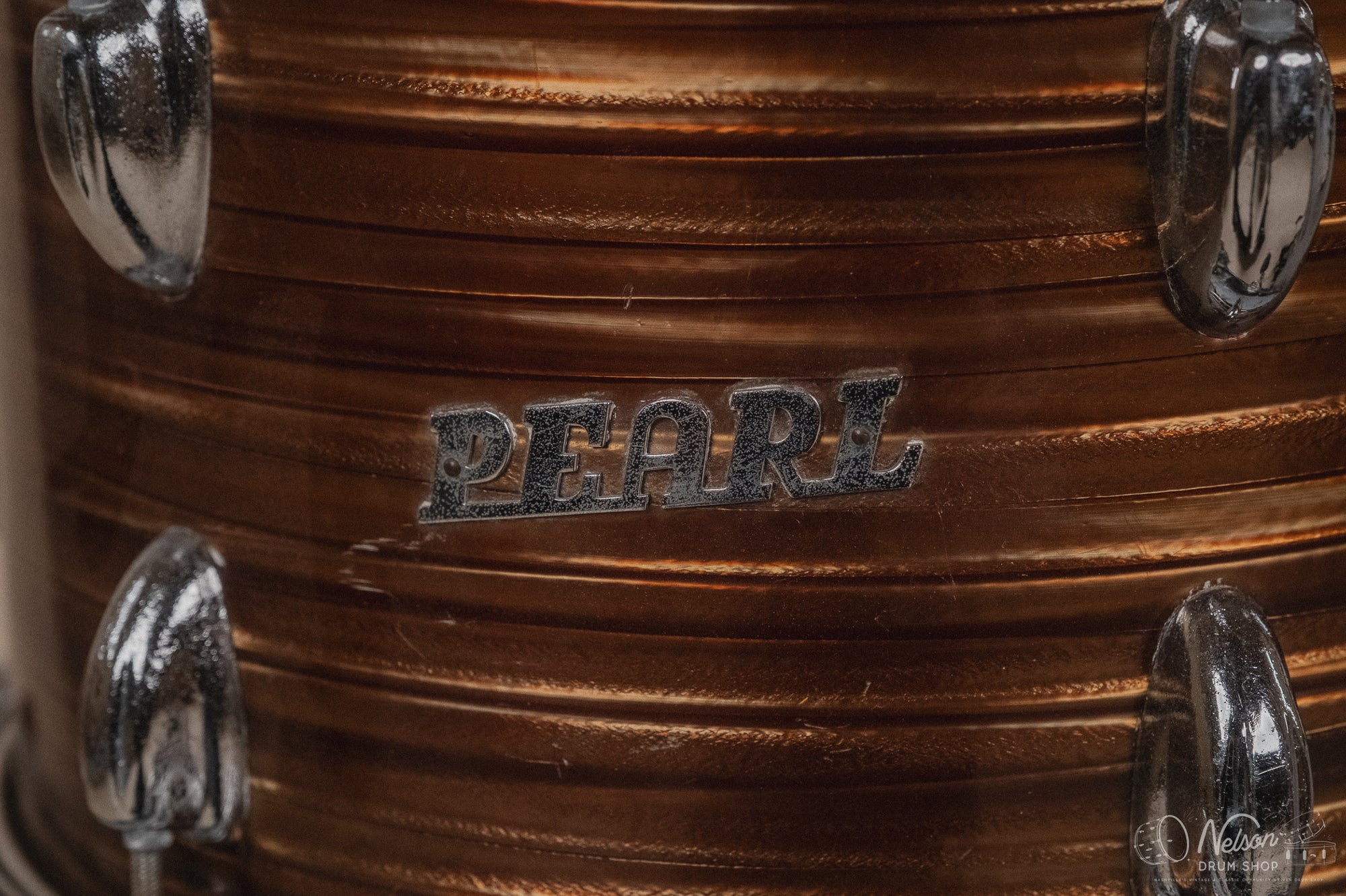 1960s Pearl 'Super Outfit No. 1' in Tiger's Eye - 14x20, 16x16, 9x13