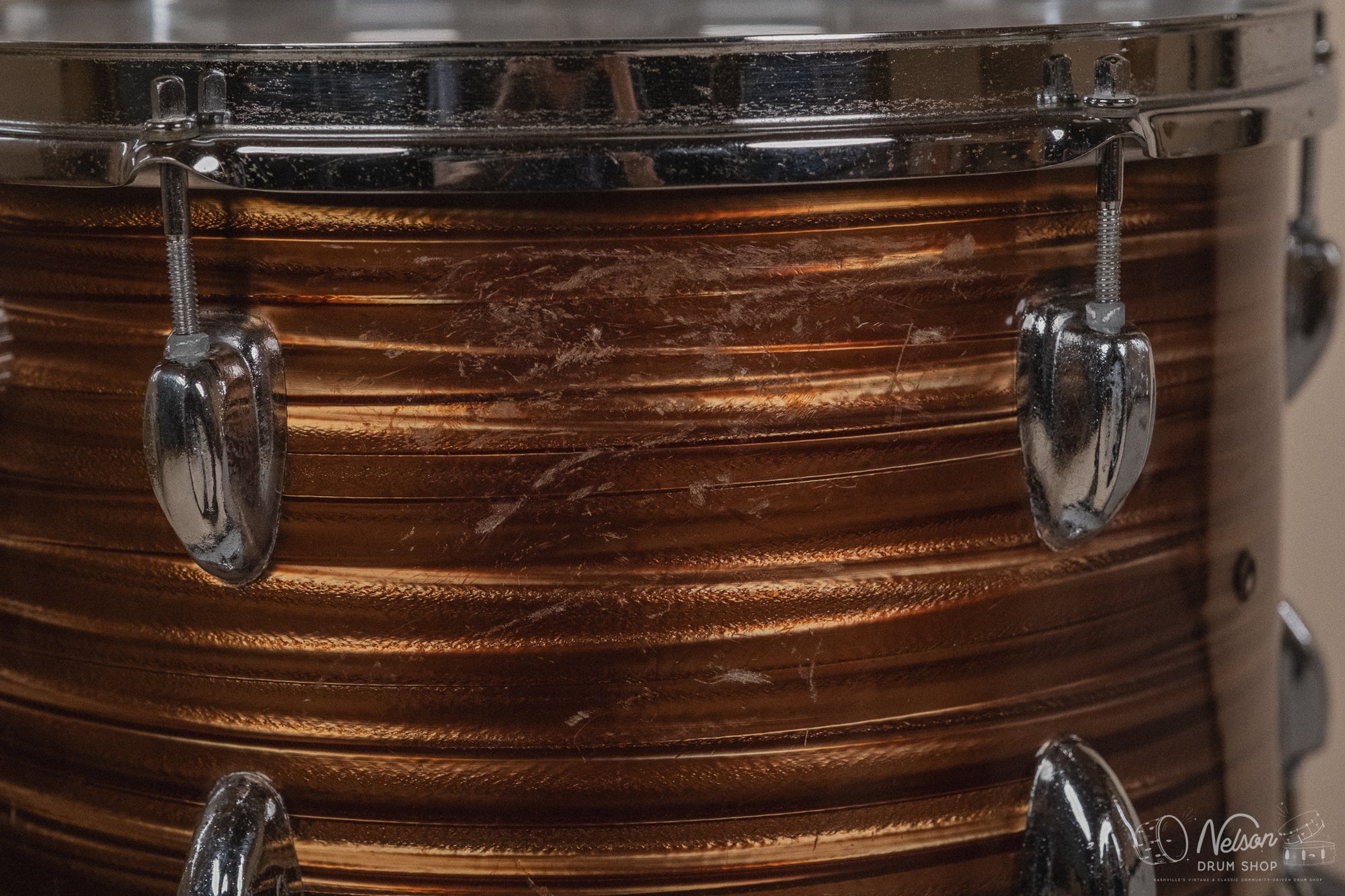 1960s Pearl 'Super Outfit No. 1' in Tiger's Eye - 14x20, 16x16, 9x13