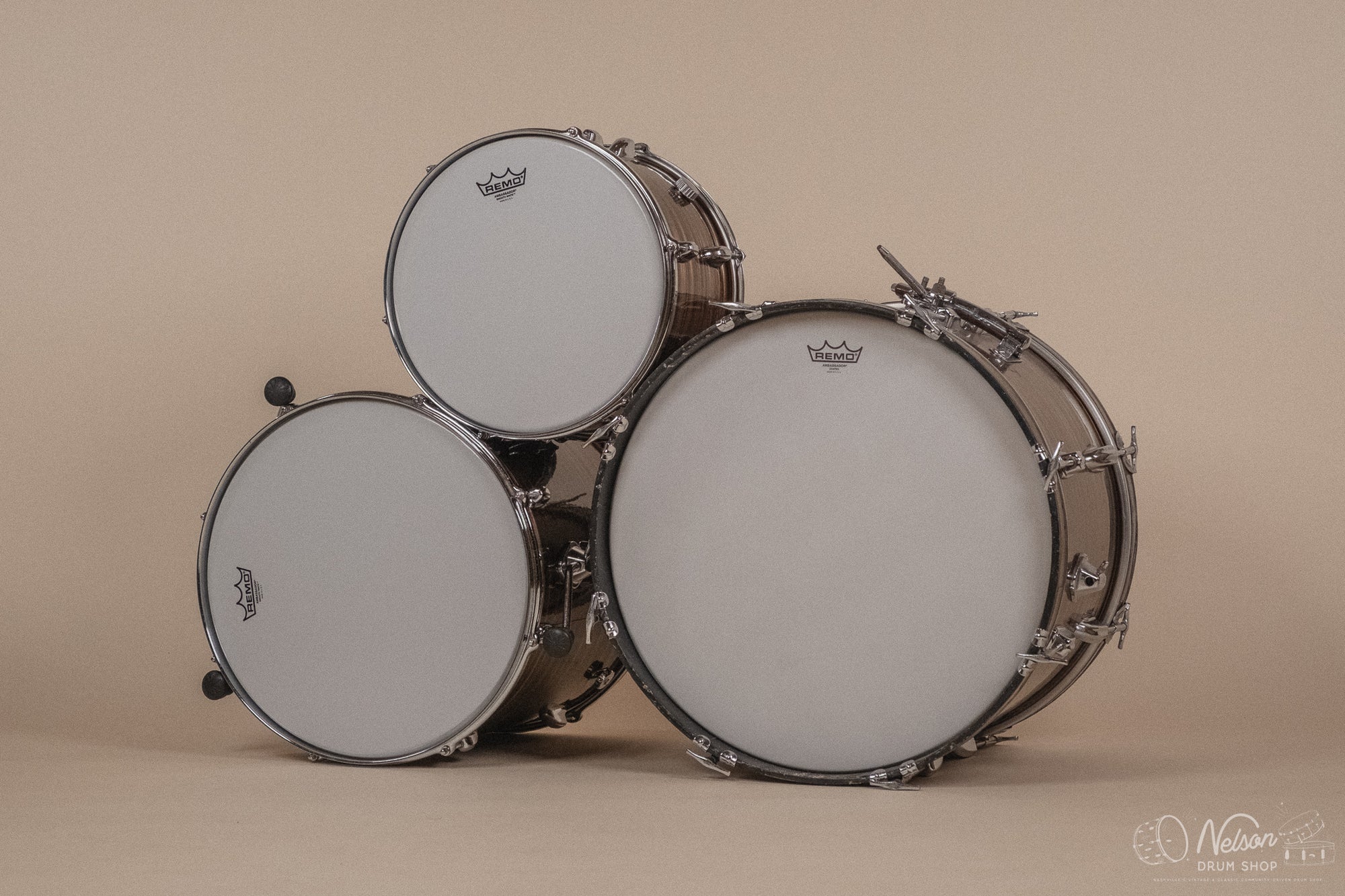 1960s Pearl 'Super Outfit No. 1' in Tiger's Eye - 14x20, 16x16, 9x13