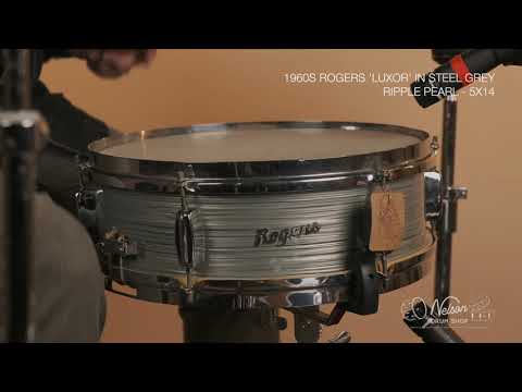 1960s Rogers Luxor in Steel Grey Ripple Pearl - 5x14 1960s Rogers Luxor in Steel Grey Ripple Pearl - 5x14