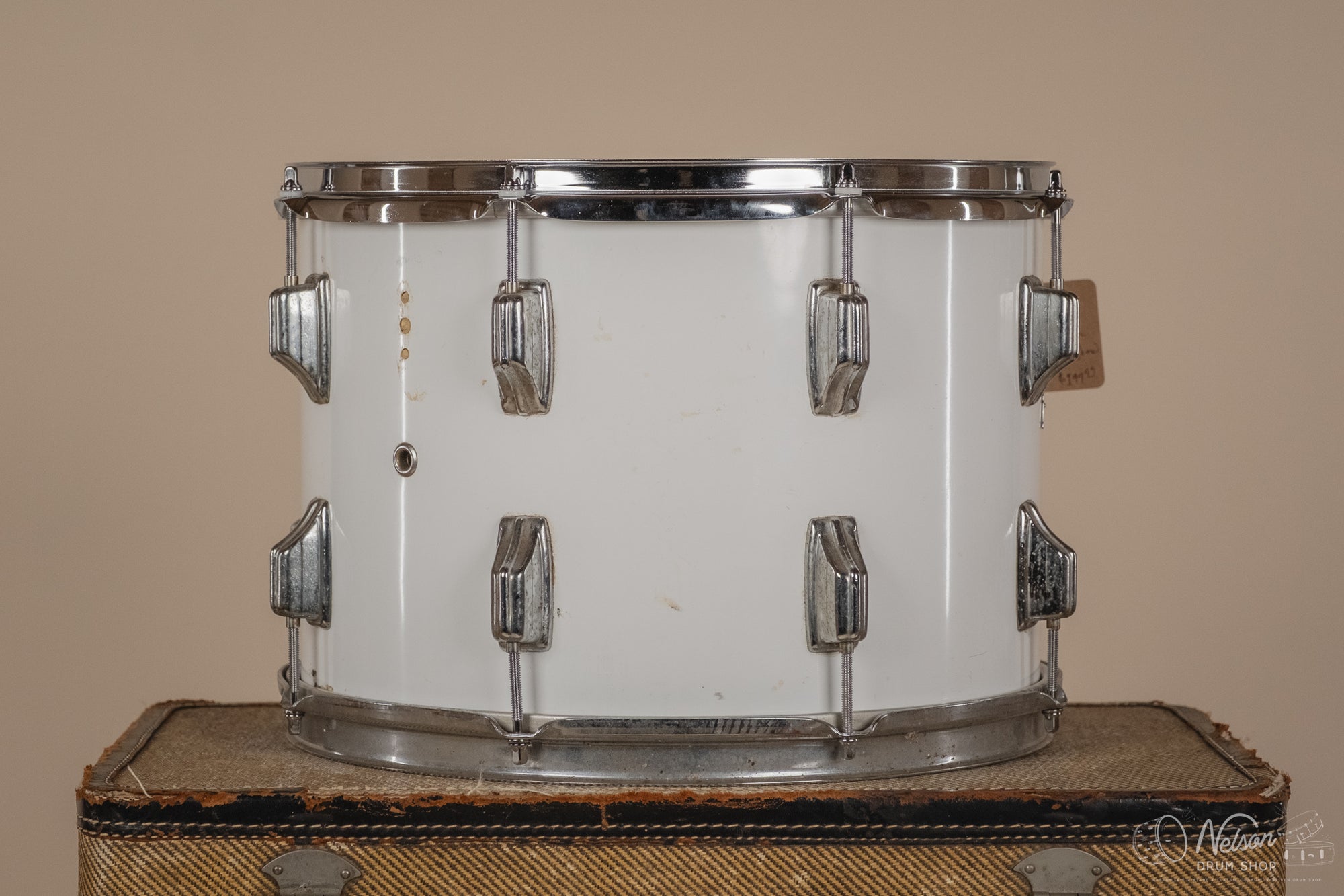 1970s Rogers Fullerton Rack Tom in New England White - 10x14