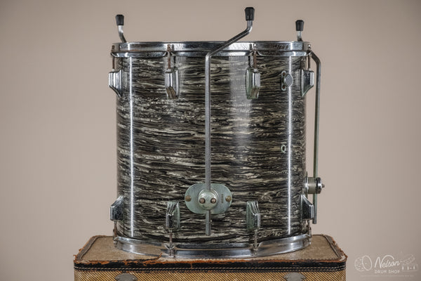 1960s Fullerton Era Rogers Floor Tom in Black Strata - 16x16