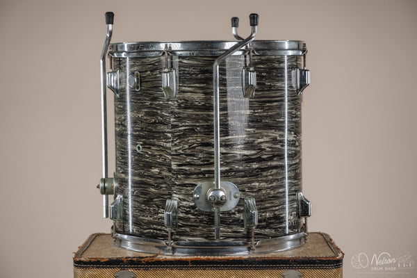 1960s Fullerton Era Rogers Floor Tom in Black Strata - 16x16
