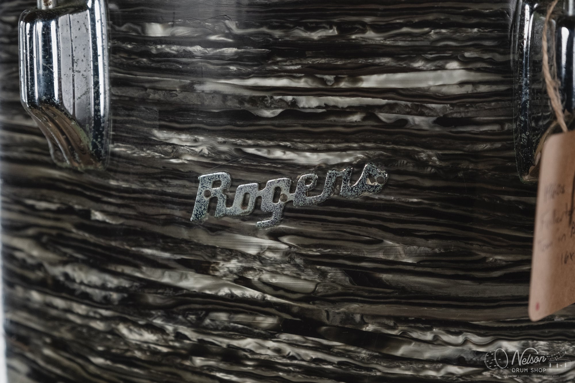 1960s Fullerton Era Rogers Floor Tom in Black Strata - 16x16