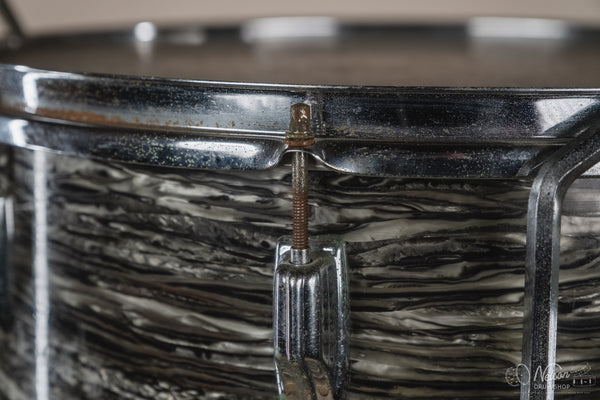 1960s Fullerton Era Rogers Floor Tom in Black Strata - 16x16