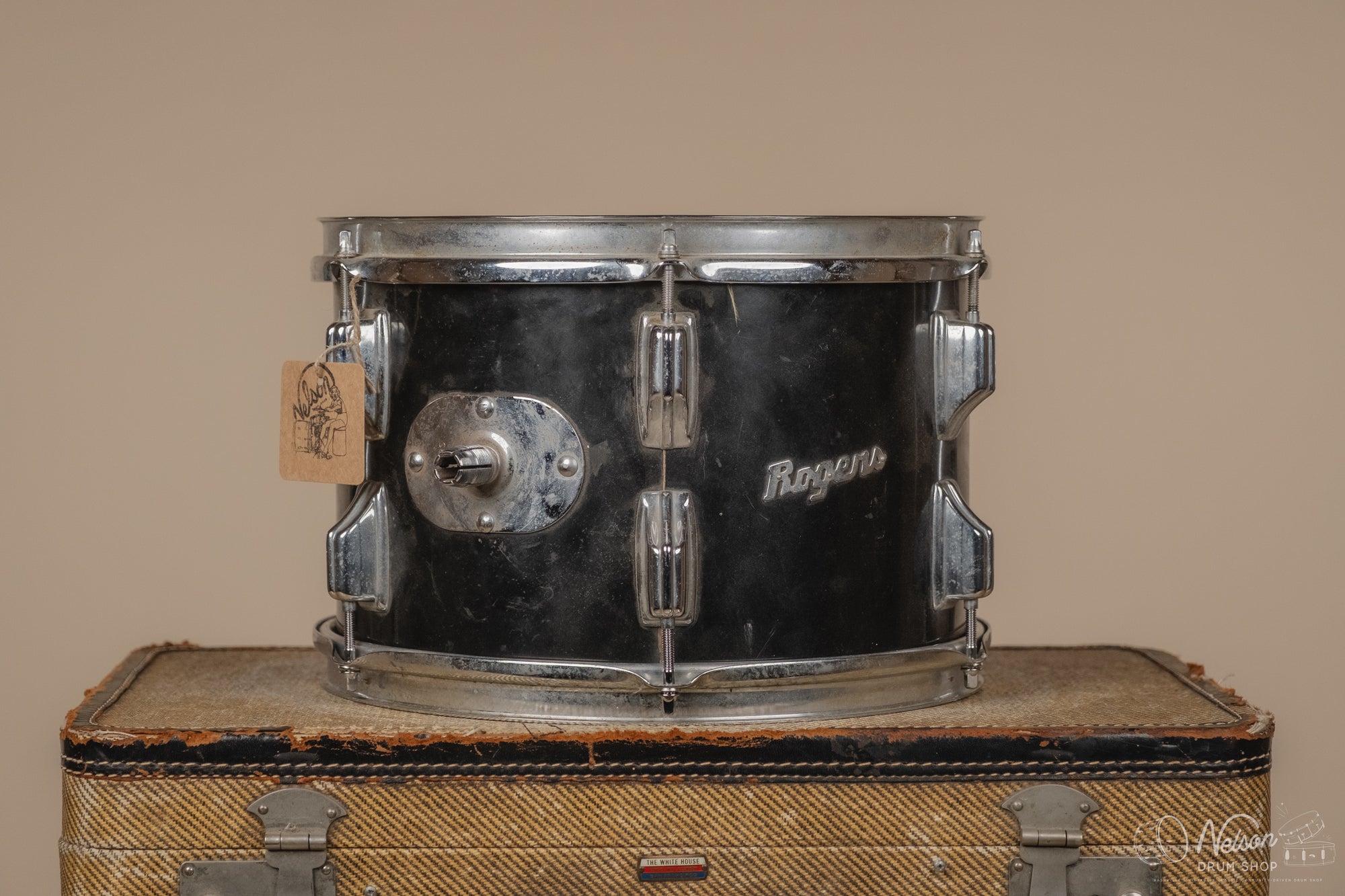 1970s Rogers Rack Tom in Jet Black Pearl - 8x12