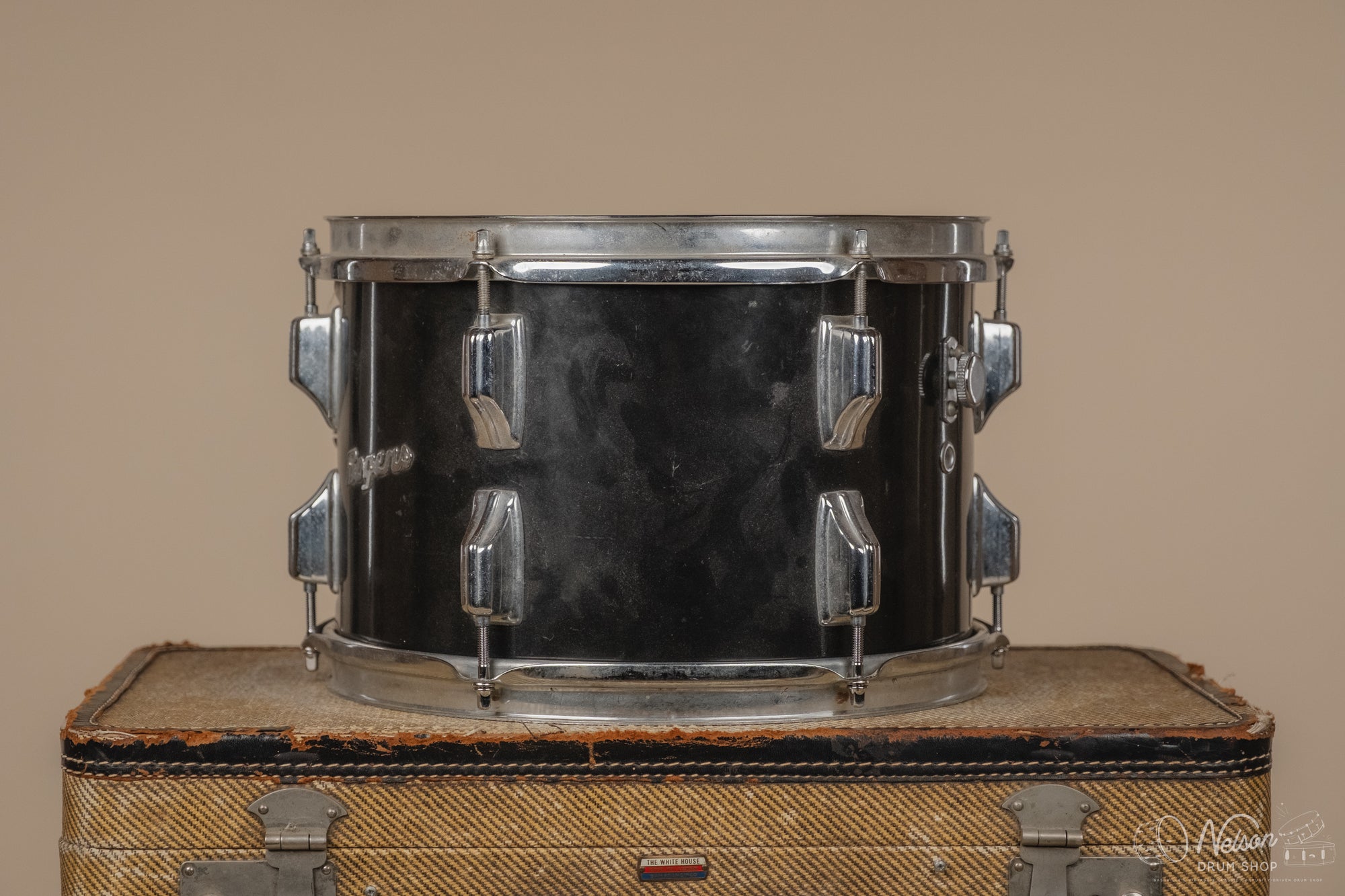 1970s Rogers Rack Tom in Jet Black Pearl - 8x12