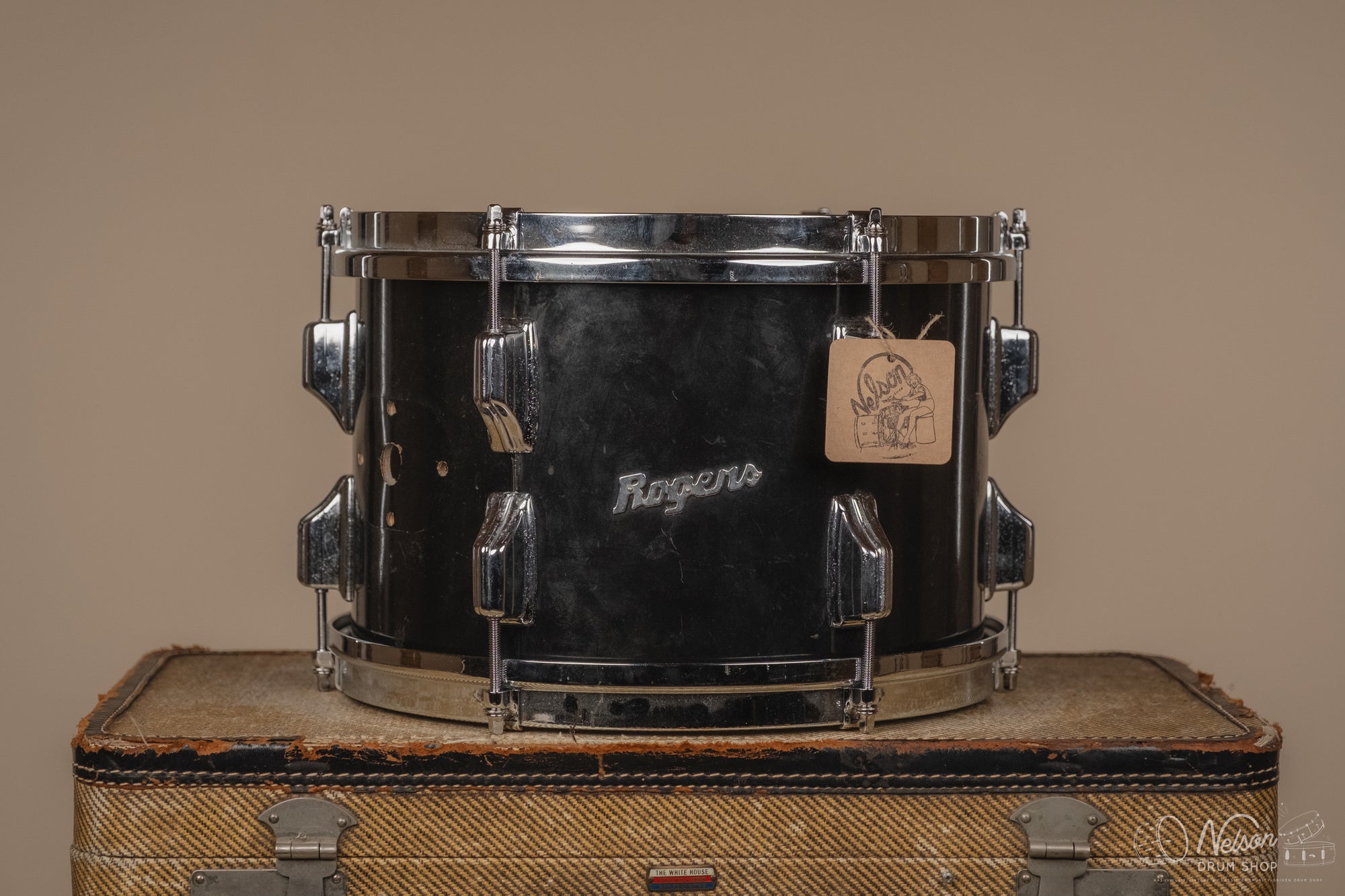 1970s Rogers Rack Tom in Jet Black Pearl - 8x12